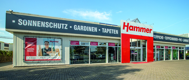 Außenansicht des Hammer Raumausstatters in Haldensleben