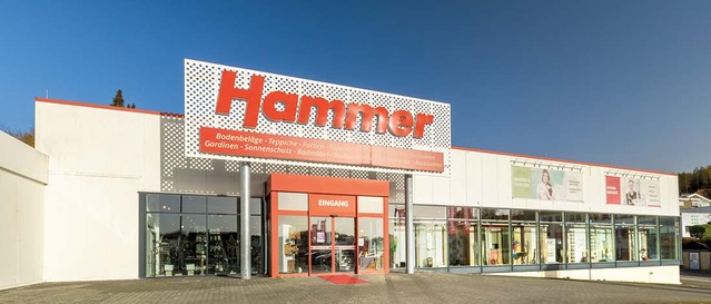 Außenansicht des Hammerfachmarktes in Olpe